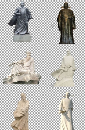 古代著名名人雕像图片