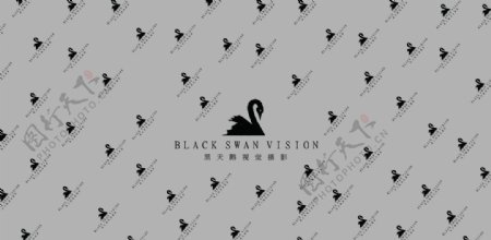 黑天鹅视觉摄影logo图片