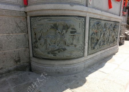 寺庙浮雕图片