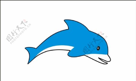矢量海豚简笔画图片