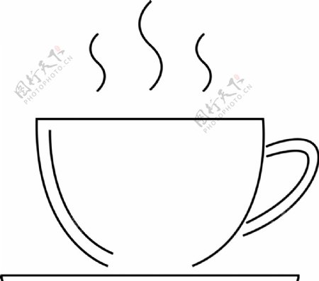 杯子热茶热咖啡简笔画图片