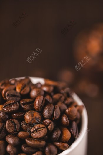 咖啡豆咖啡背景海报素材图片