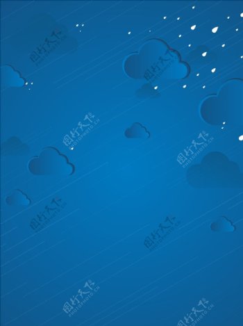 蓝色天气商务背景图片