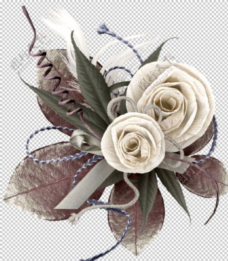 欧式复古花朵装饰图片