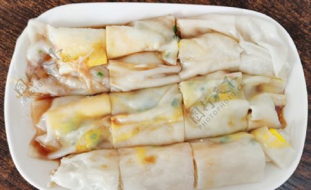 广东肠粉早餐摄影图图片