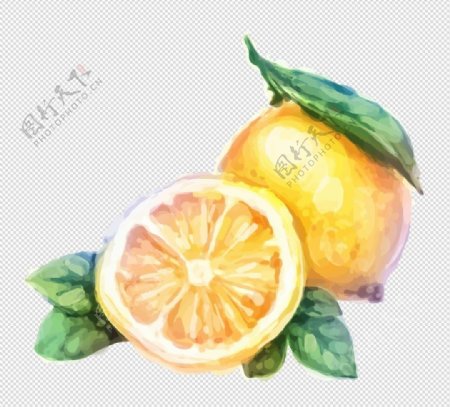 免抠水彩手绘柠檬图片