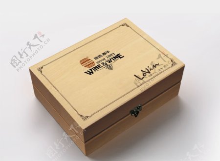 惠华进口红酒大木盒效果图图片