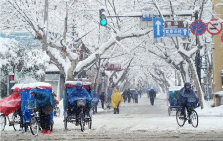 扬州大雪图片