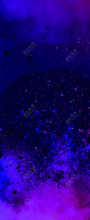 蓝紫渐变炫彩颗粒破碎展架背景图图片