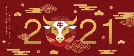 2021牛年春节海报图片