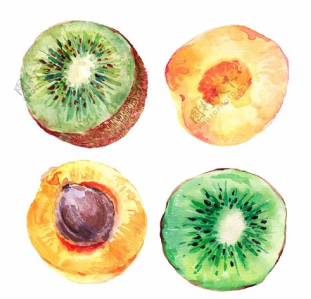 水彩彩绘水果png素材图片