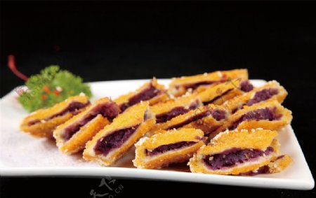 香酥紫薯饼图片