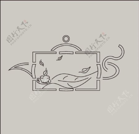 茶壶插图设计图片