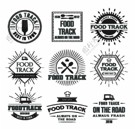 食品徽标模板图片