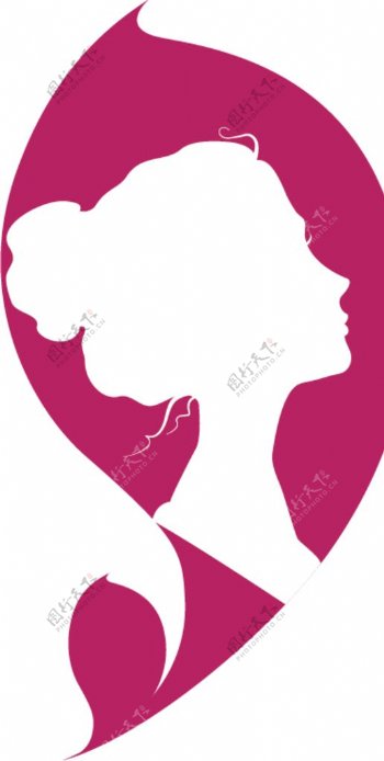 女性剪影logo图片