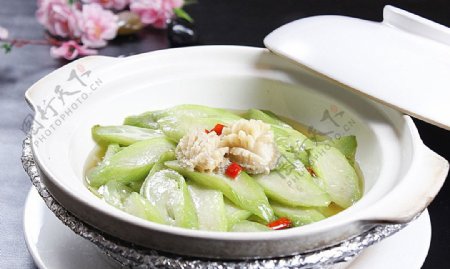 北京菜土丝瓜酿鲜鲍图片