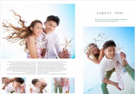 韩国风影楼婚相册模板之清凉夏日图片