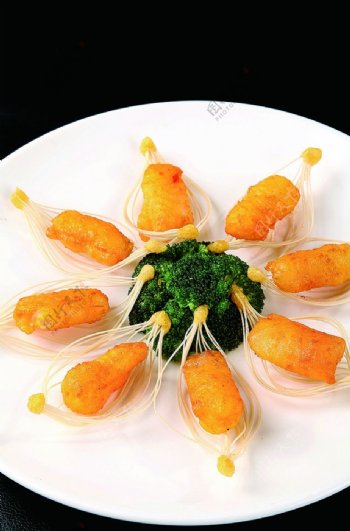 南北热菜蟹黄酱锔银鳕鱼图片