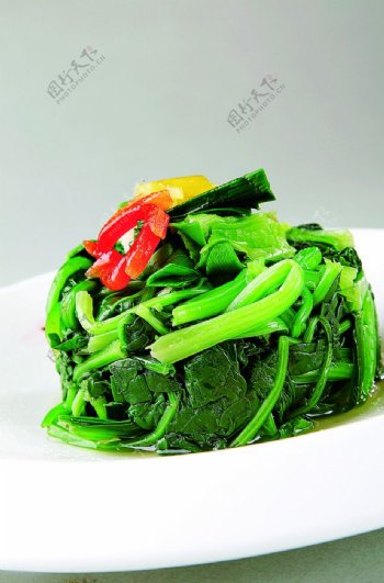 浙菜蒜茸菠菜图片
