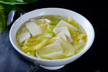 白菜豆腐汤图片
