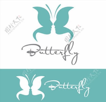 蝴蝶主题标志图片