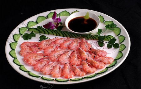 火锅配菜美味对话白灼大虾图片