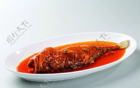 徽菜红汤大黄鱼图片