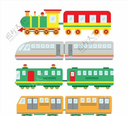 彩色火车设计图片
