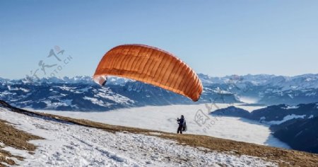 极限运动滑翔伞图片