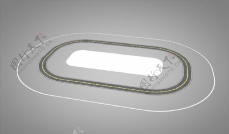 C4D模型跑道图片