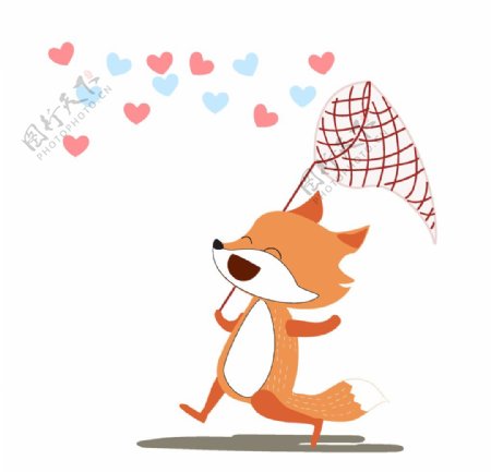 卡通可爱狐狸图片